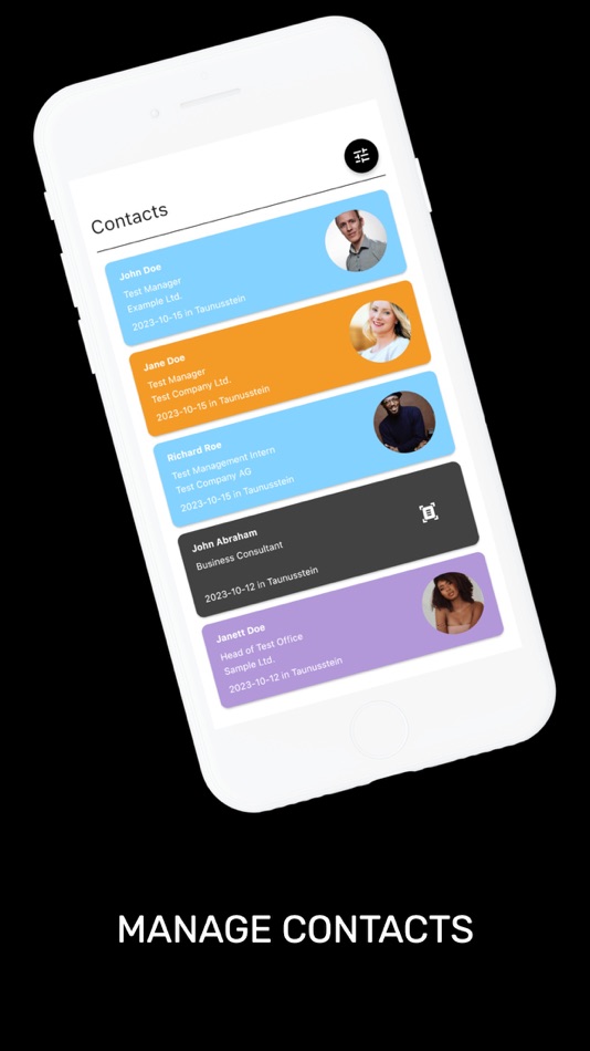 #7. neco - digital business card (iOS) Podle: CYTE Technologies AG