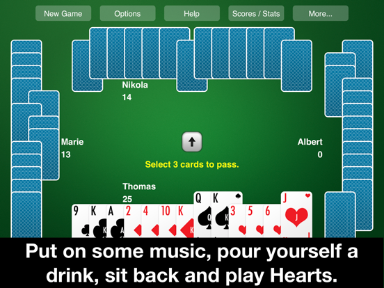 Hearts Card Game—New Classic iPad screenshot 5 - Games app