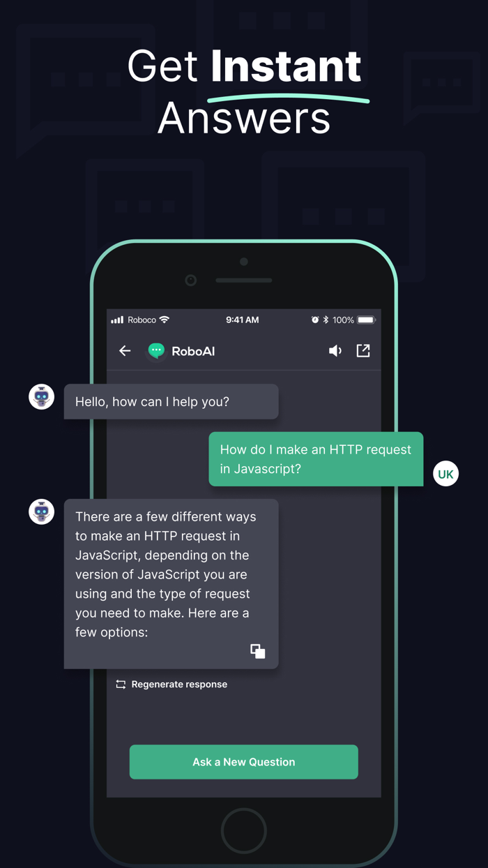 Chat and Ask with RoboAI Bot