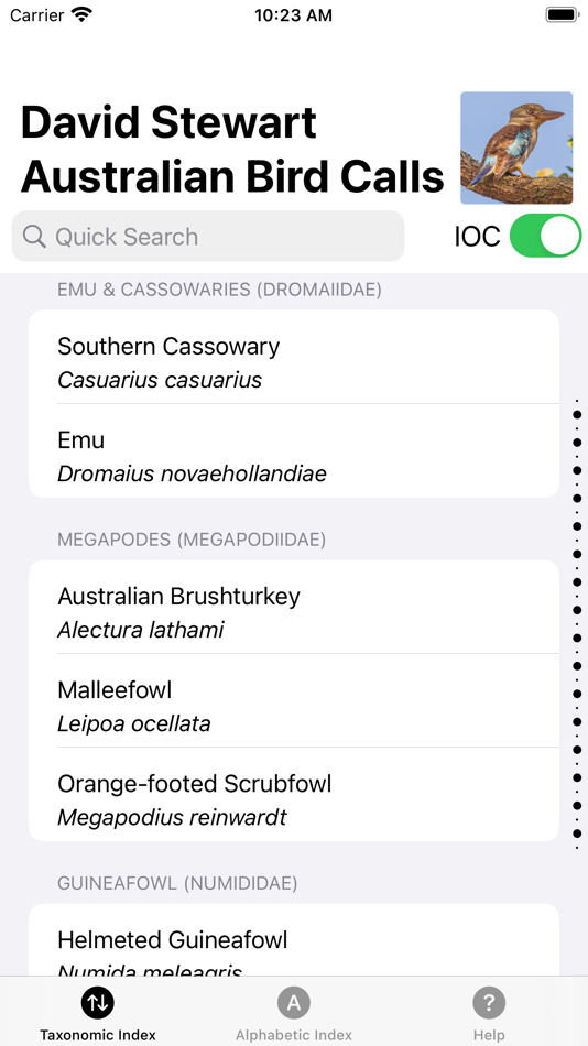 #1. Stewart Australian Bird Calls (iOS) Podle: mydigitalearth.com
