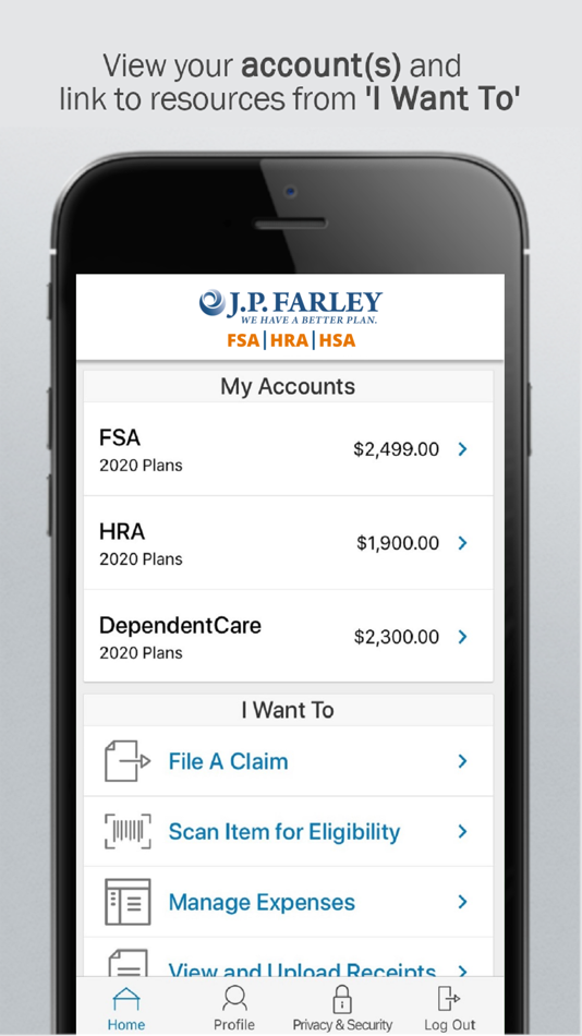 #1. J.P. Farley FSA HRA HSA (iOS) 由: J. P. Farley Corporation
