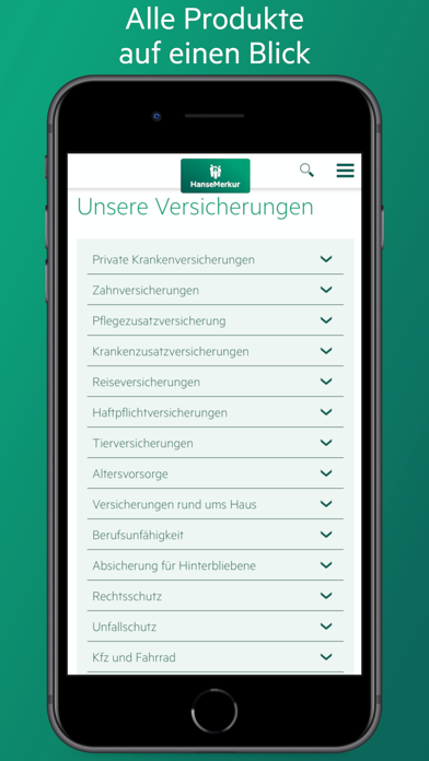 HanseMerkur ServiceApp Screenshot