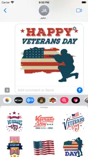 thankful veterans day stickers iphone screenshot 2