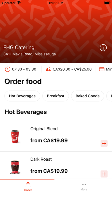 FHG Catering Screenshot