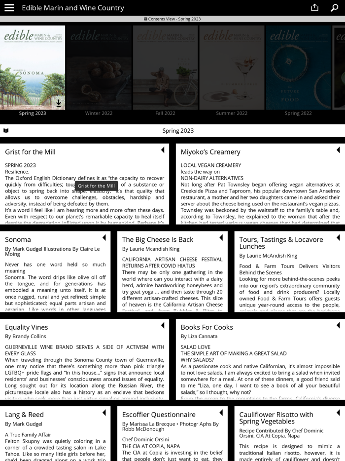 Edible Marin and Wine Country