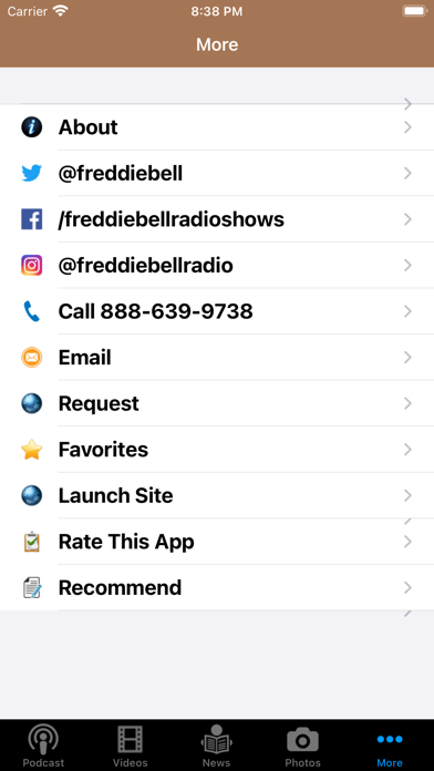 Freddie Bell Radio Shows Screenshot