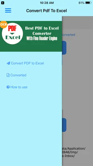 Convert pdf to excel screenshot 1