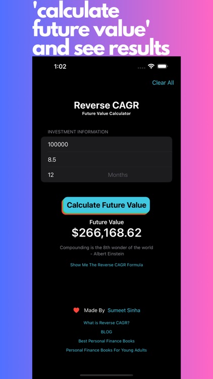 Reverse CAGR Calculator