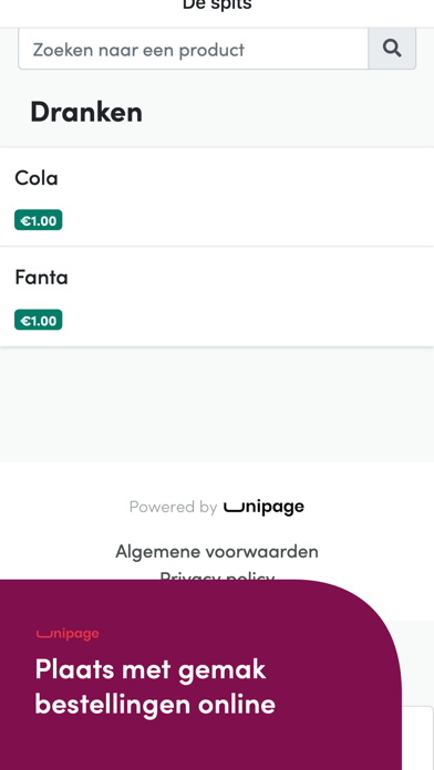 De Spits app screenshot