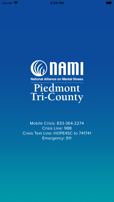 NAMI Piedmont Screenshot