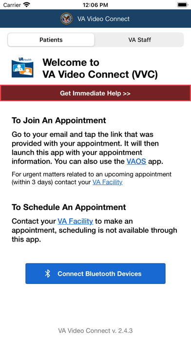 VA Video Connect Screenshot