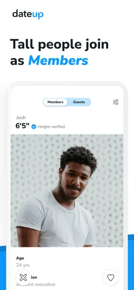 Game screenshot DateUp - Tall Dating Made Easy apk