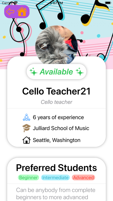 Music Teacher Matcher Screenshot