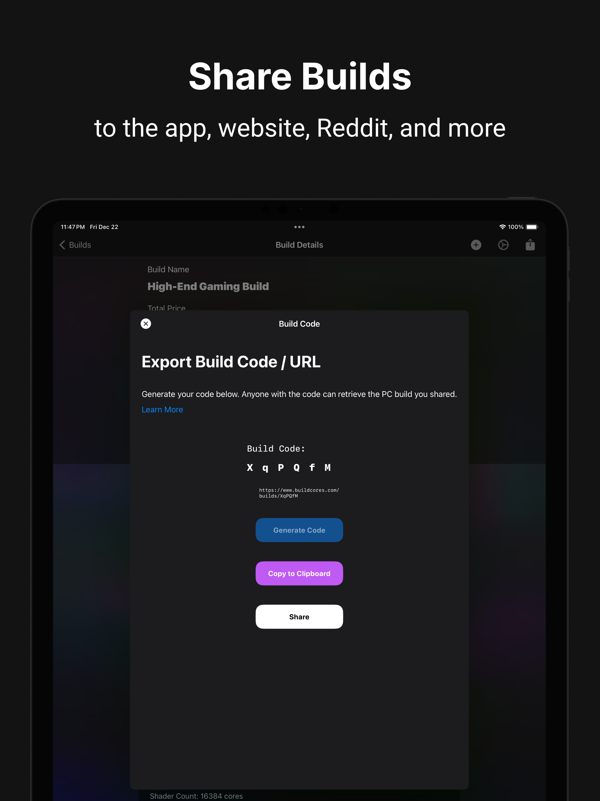 I created a new PC Building app for Web iOS and Android