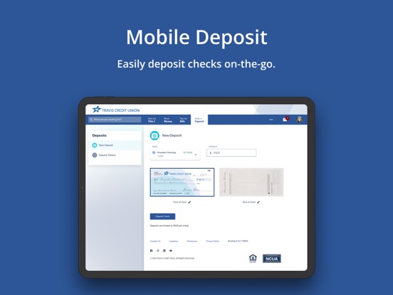 Travis CU Mobile iPad screenshot 5 - Finance app