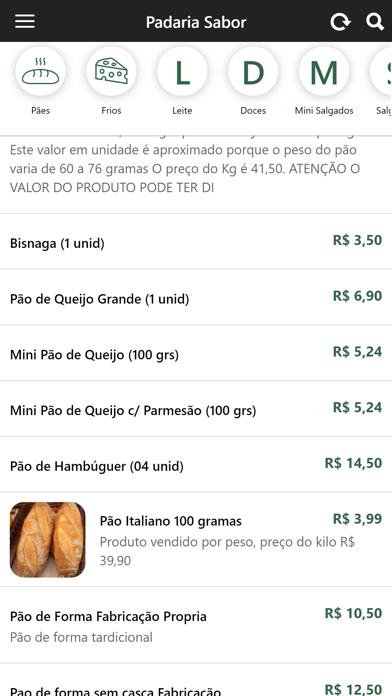 Padaria Sabor Screenshot