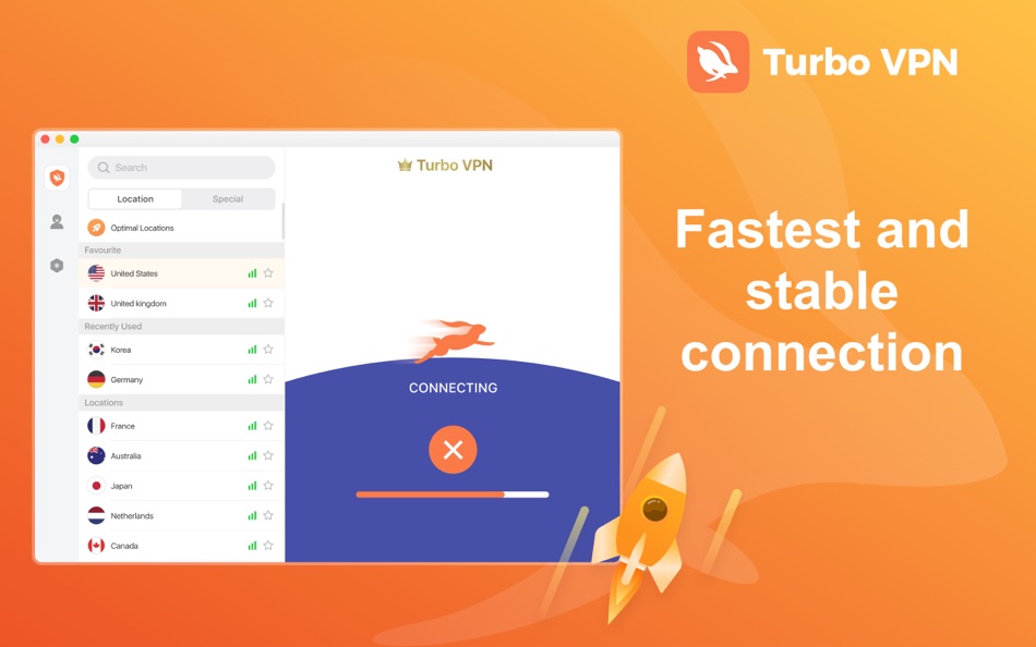 #2. Turbo VPN: Unlimited VPN Proxy (macOS) 由: INNOVATIVE CONNECTING PTE.LIMITED