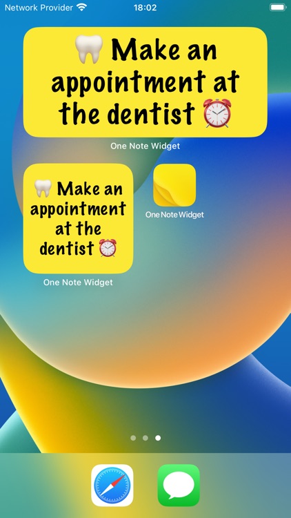 One Note Widget