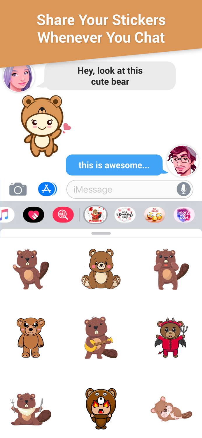 The Beaver and Bear Emojis