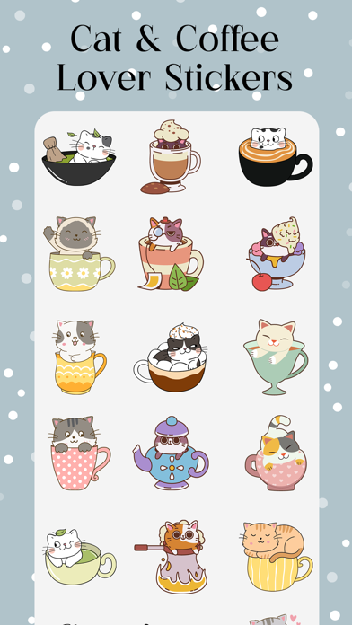 Cats and Coffee Lovers Sticker Screenshot