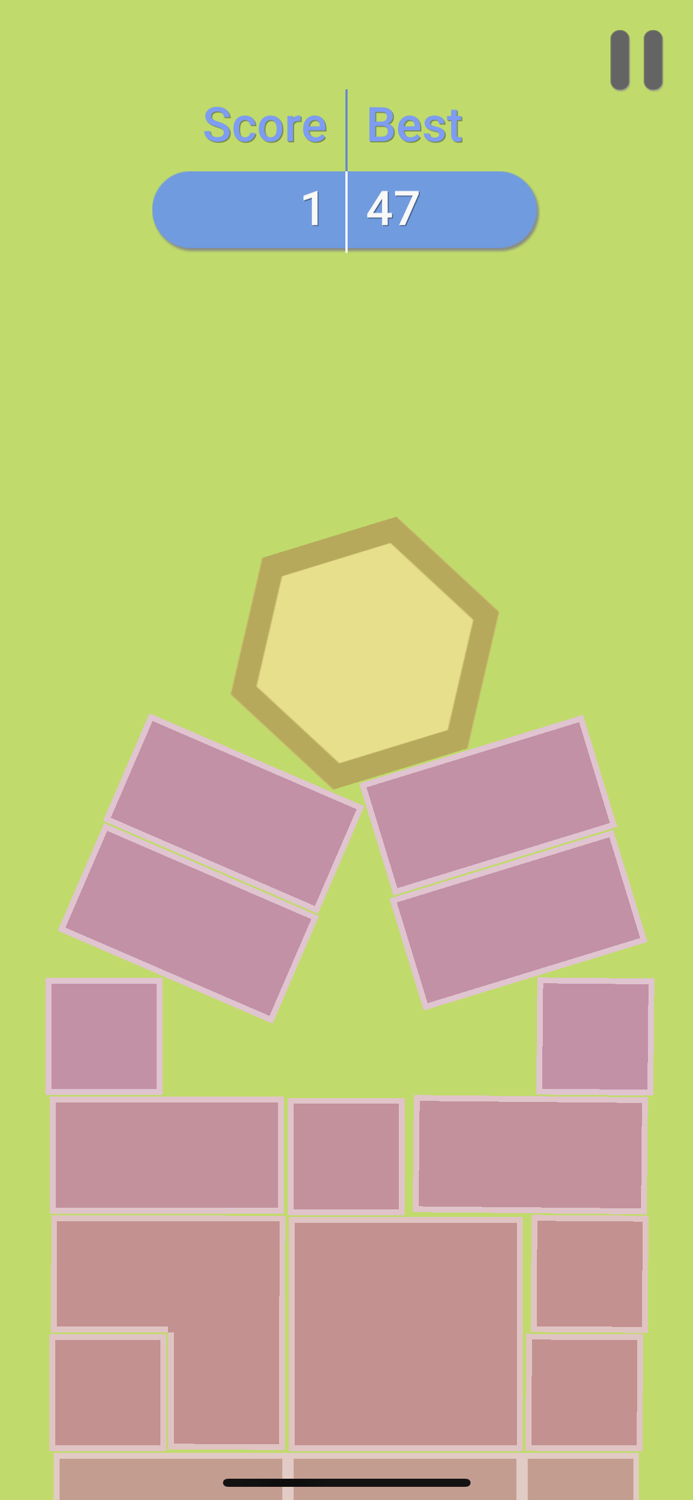 Hexagon Tower Balance Blocks