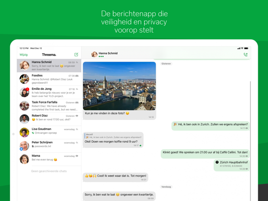 Threema. De veilige messenger iPad app afbeelding 1