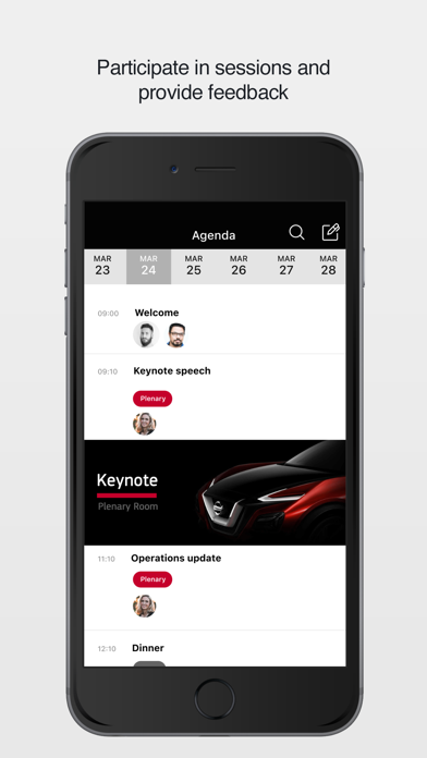 Nissan Meetings & Events Screenshot