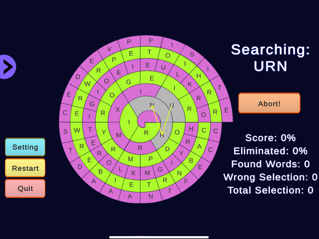 WordSpiral: Word Challenge Screenshot