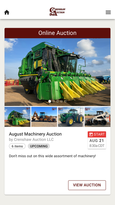 Crenshaw Auction LLC Screenshot