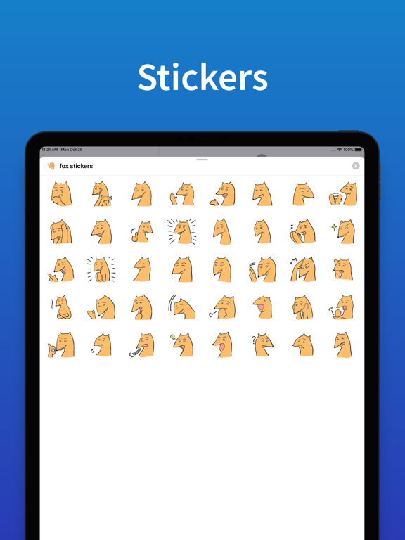 Screenshot #4 pour Cute fox top emoji & stickers