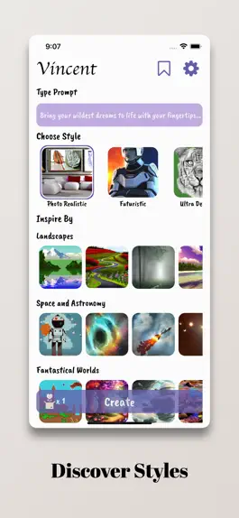 Game screenshot Vincent: AI Art Generator apk