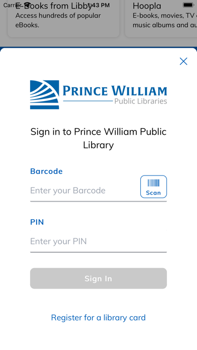 Prince William Public Library Screenshot