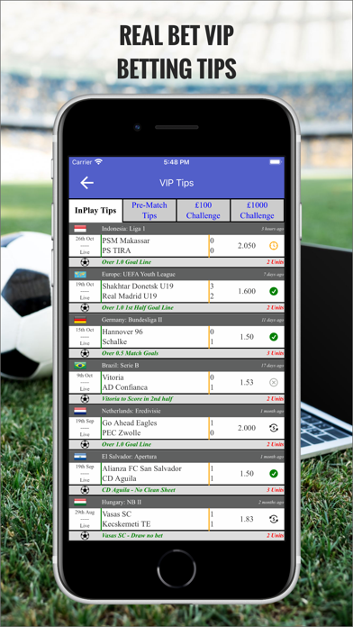 Real Bet VIP Betting Tips Screenshot