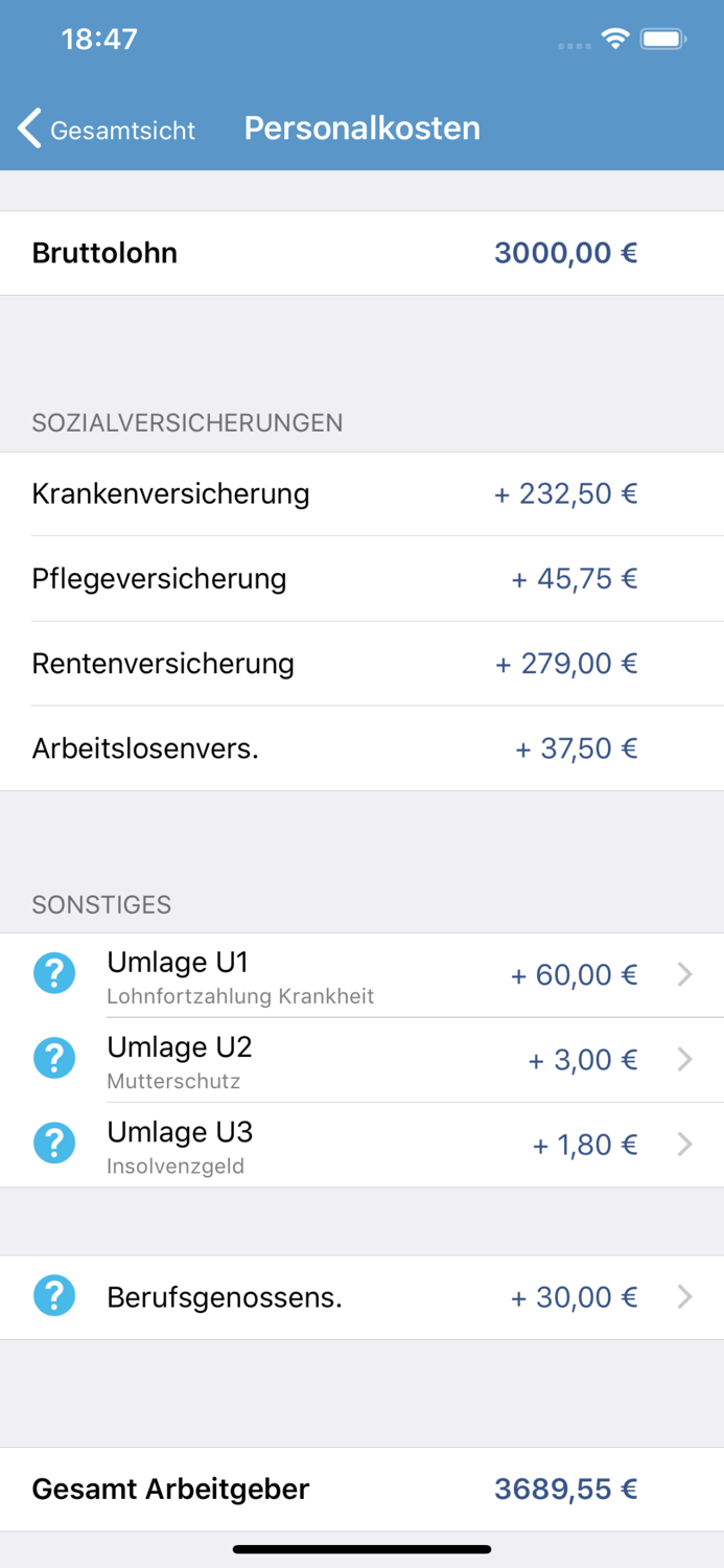 Nettolohn 2023 für iPhone
