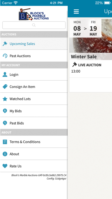 Block's Marble Auctions Screenshot