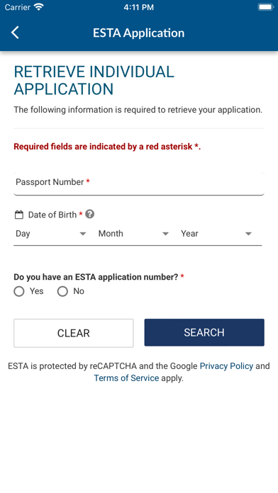 ESTA Mobile Screenshot
