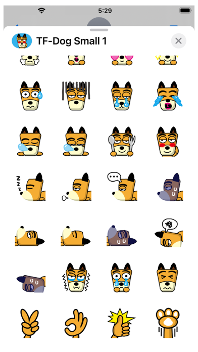 TF-Dog Small 1 Stickers screenshot 2