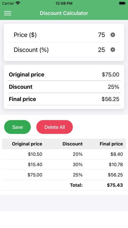 Simple Discount Calculator