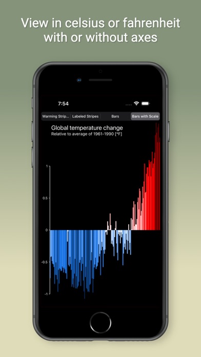 Climate Warming Stripes Screenshot