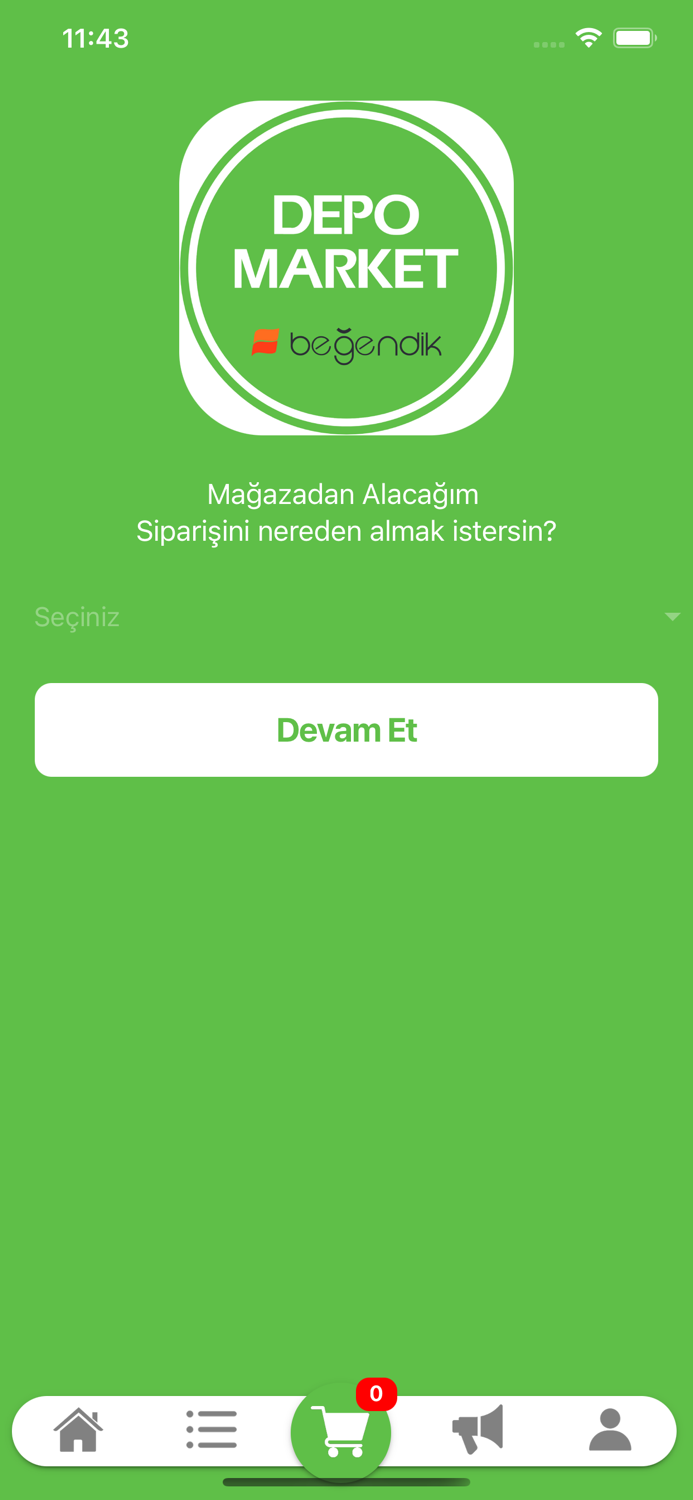 Beğendik Depo Market Gel Al