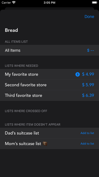 ListBunch Screenshot