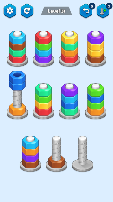 Nuts Sort - Color Sort Screenshot