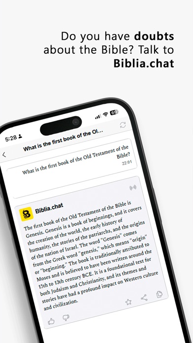 Biblia.chat: Read. Hear. Chat. iPhone screenshot 2 - Education app
