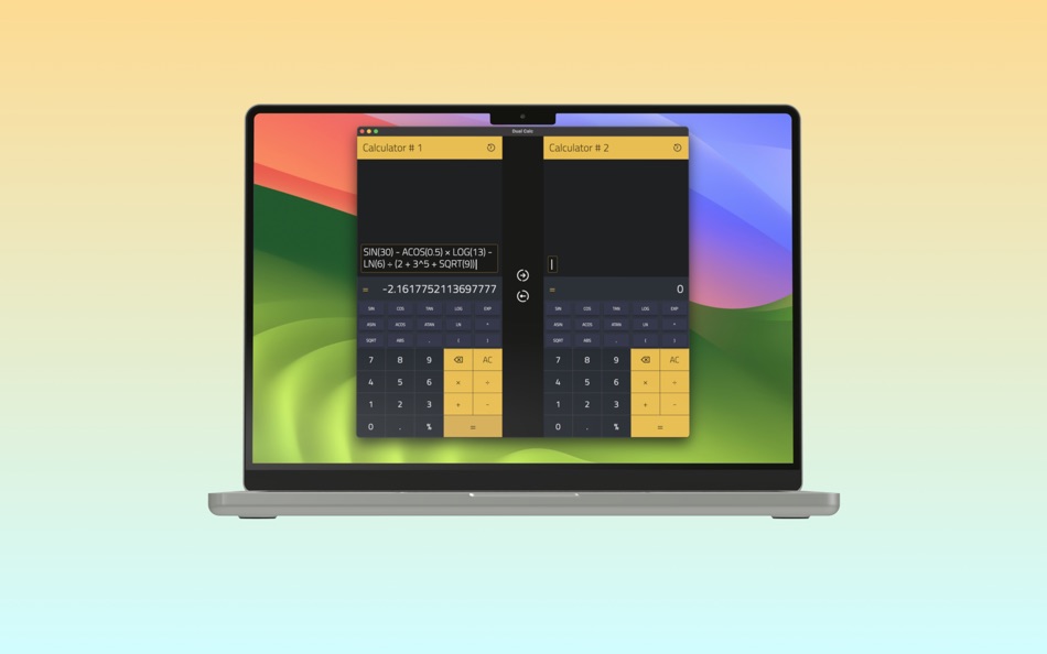 Dual Calc (macOS) By: Naweed Akram Dual Calc (macOS) By: Naweed Akram