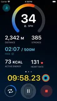 rowing workout iphone screenshot 2