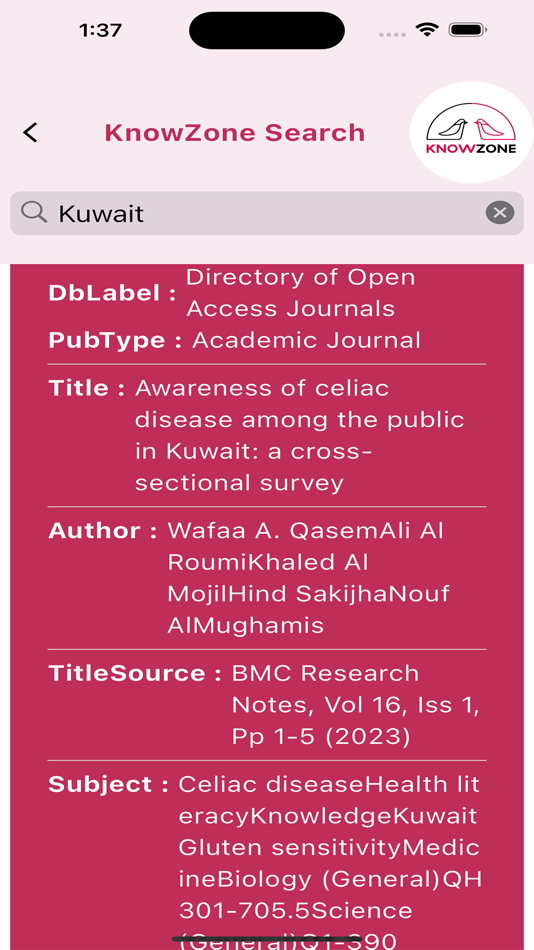 #9. Knowzone (iOS) 由: Regional Center for Development of Educational Software(REDSOFT)