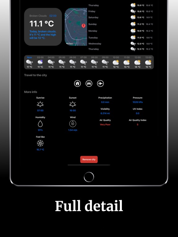 iWeather - Forecast App iPad screenshot 3 - Weather app