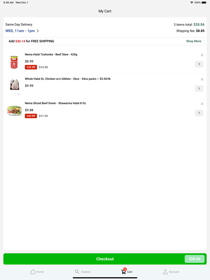 Halalcart Grocery delivery