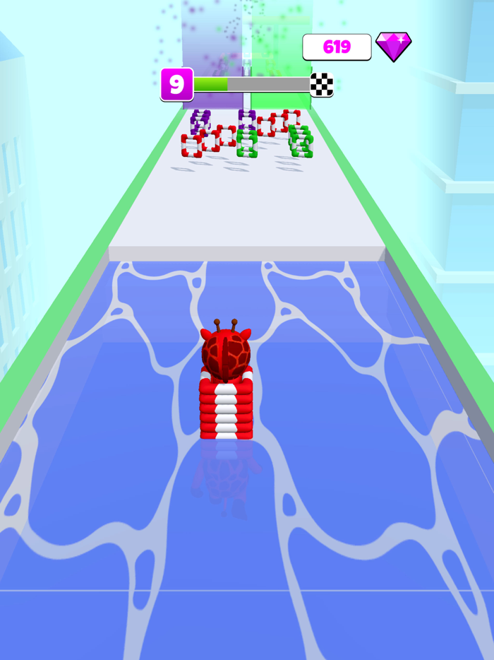 Real Long Neck Run Ring stack