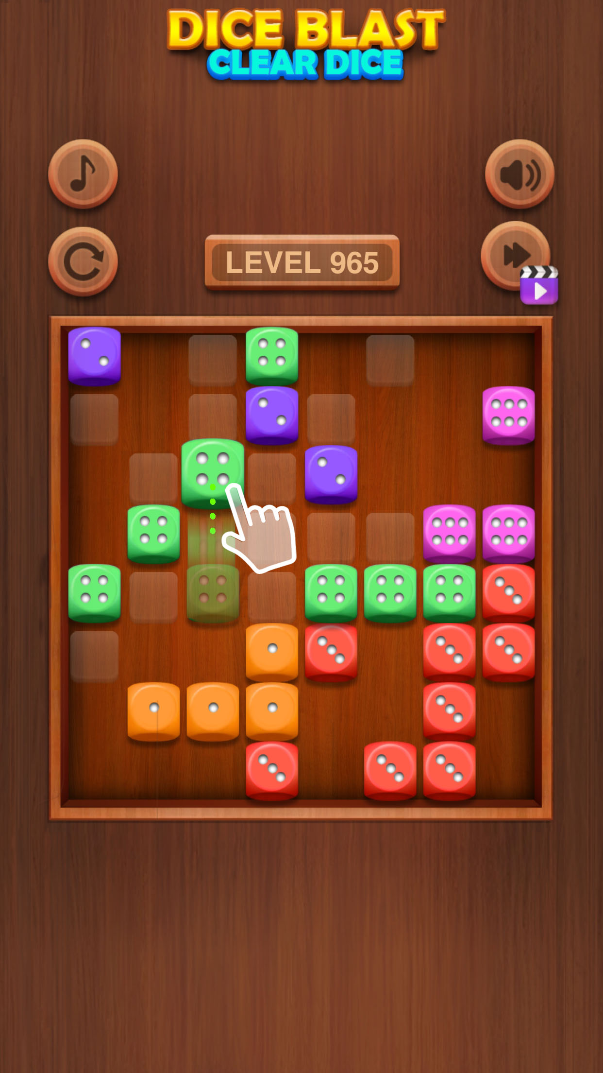 Dice Blast - Clear Dice Puzzle